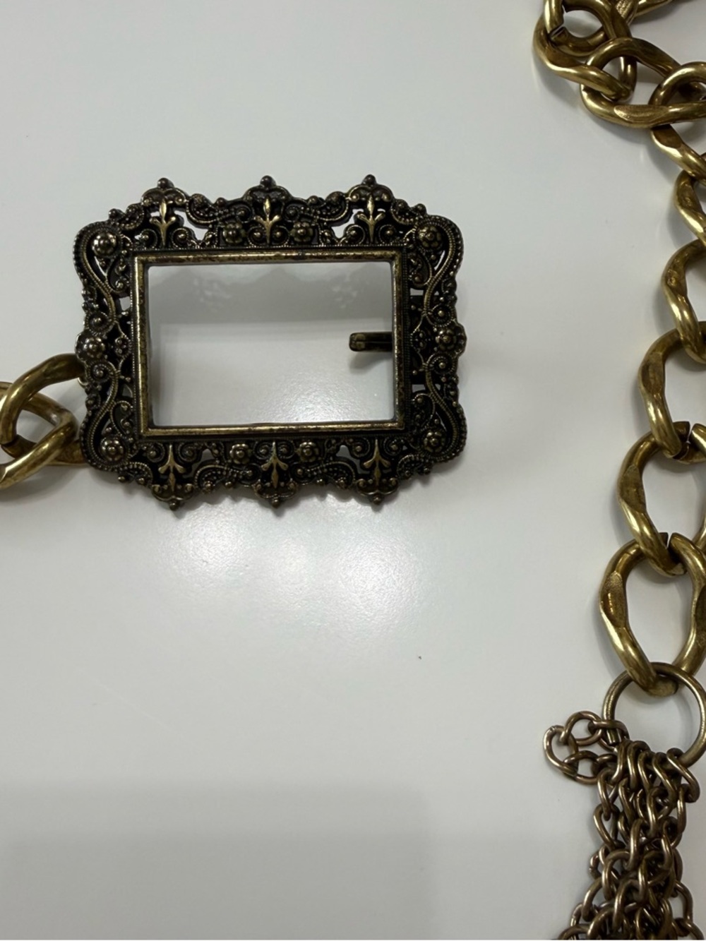 Chunky Goldtone Chain Belt - Women's Fashion Accessory